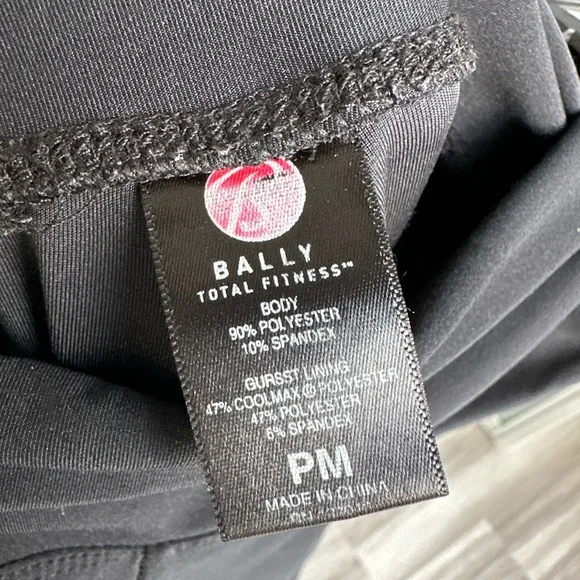 Bally Total Fitness Black Fitness Apparel Size PM - Picture 5 of 8